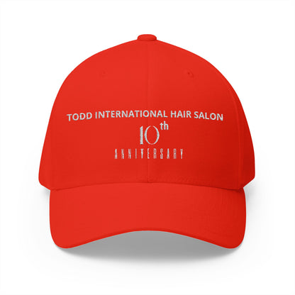 Custom Embroidered Anniversary Cap - Todd International Hair Salon 10th Anniversary