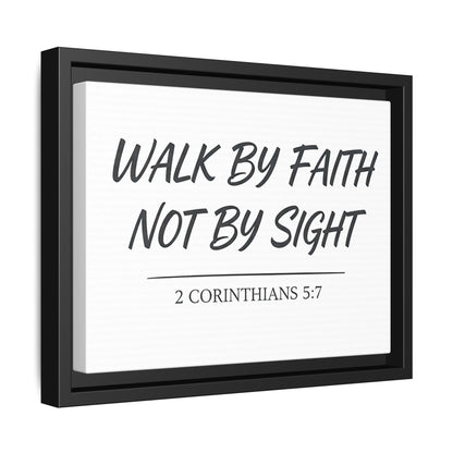 Walk by Faith Verse Matte Canvas, Framed