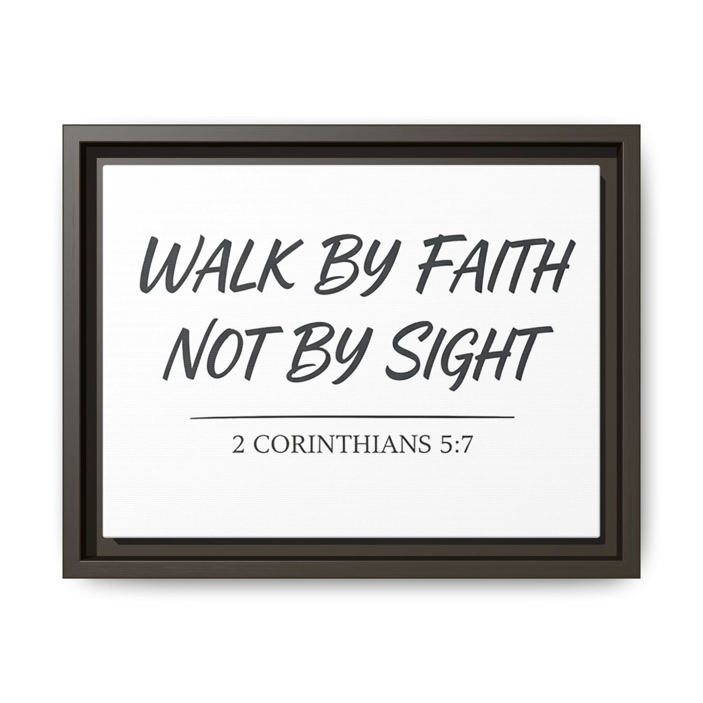 Walk by Faith Verse Matte Canvas, Framed