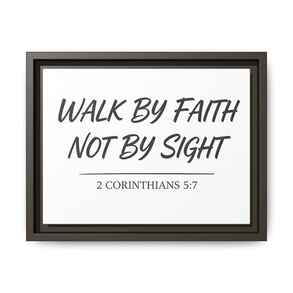 Walk by Faith Verse Matte Canvas, Framed