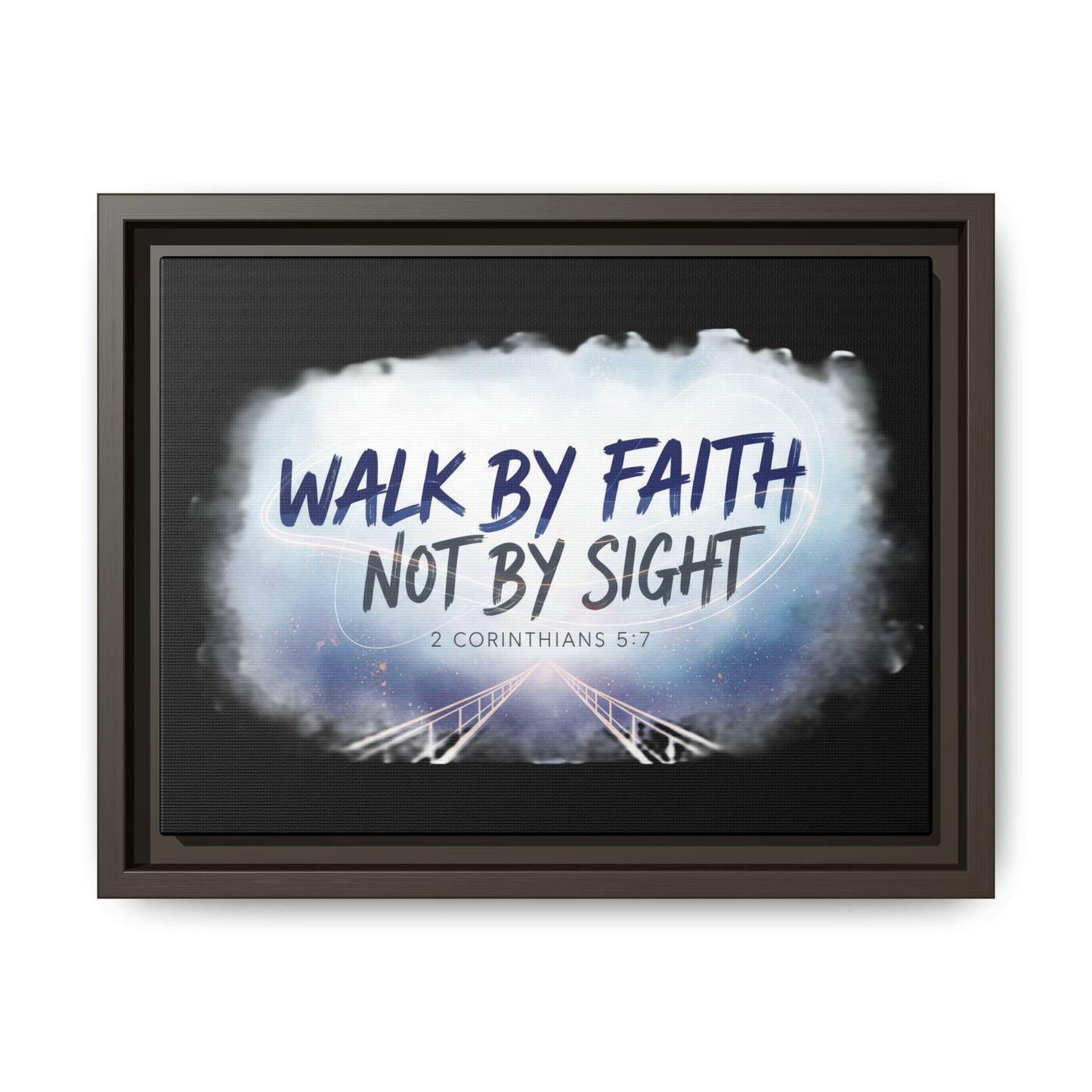 Faith Over Sight Bible Verse Matte Canvas, Framed