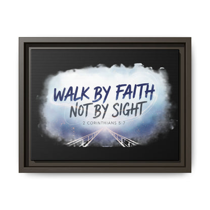 Faith Over Sight Bible Verse Matte Canvas, Framed