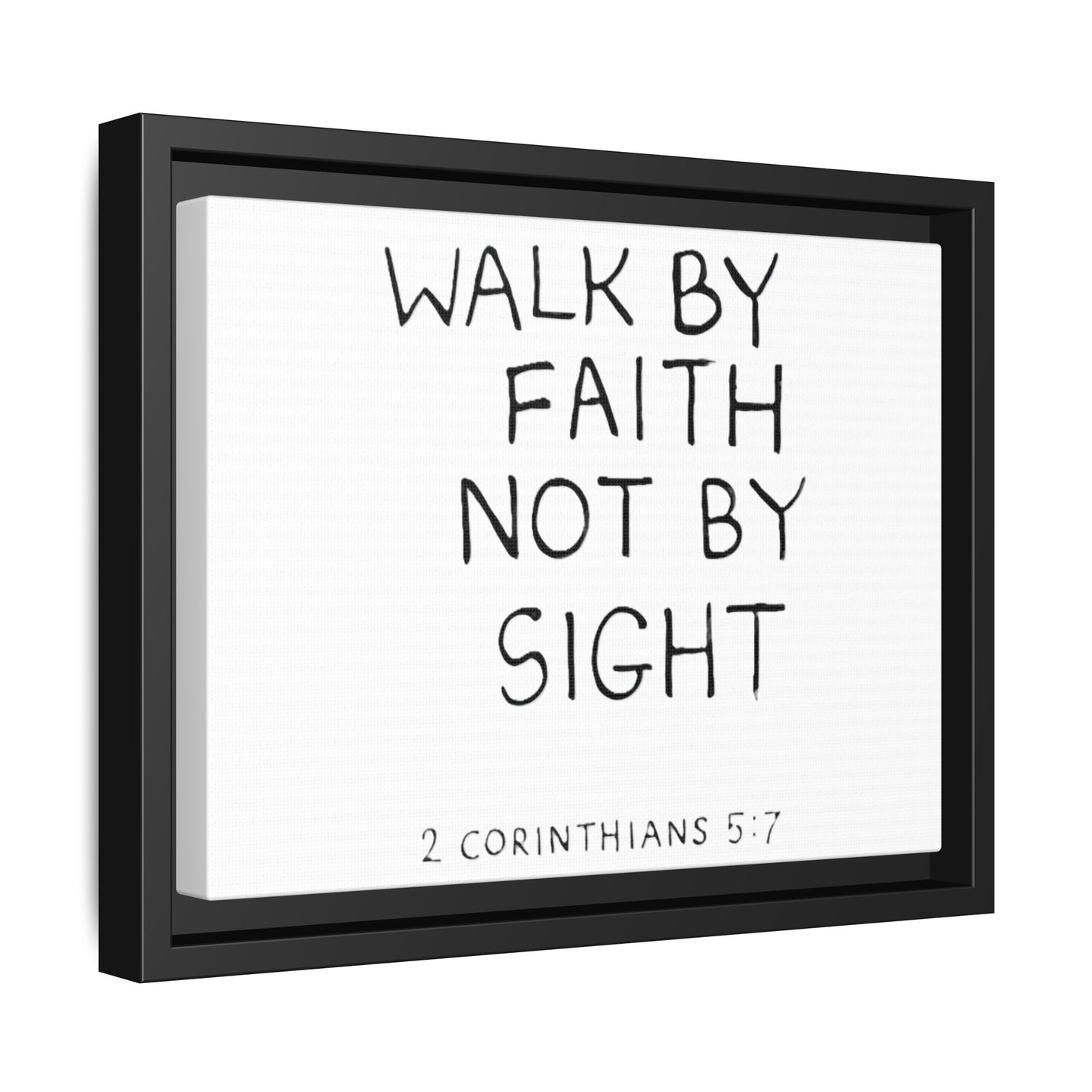 Walk by Faith Scripture Matte Canvas, Framed