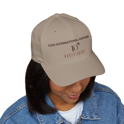 Custom Embroidered Anniversary Cap - Todd International Hair Salon 10th Anniversary