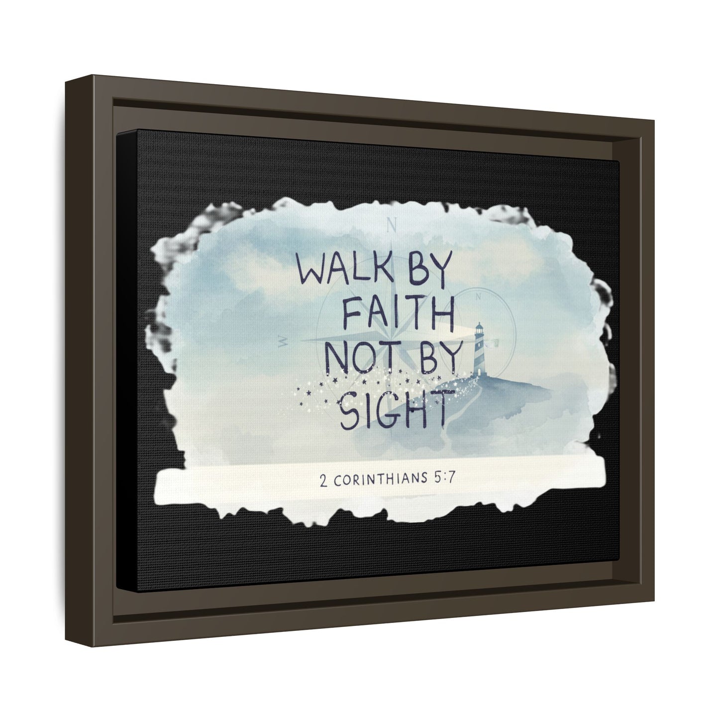 Walk by Faith Not by Sight Matte Canvas, Framed