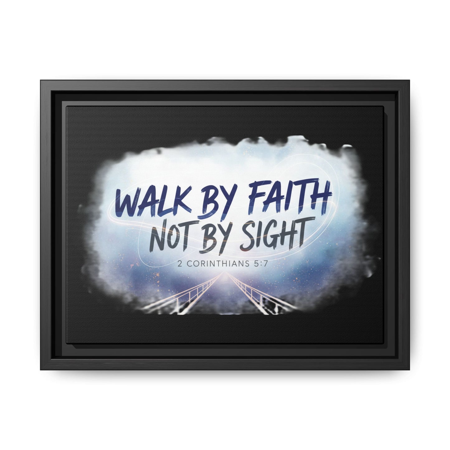 Faith Over Sight Bible Verse Matte Canvas, Framed