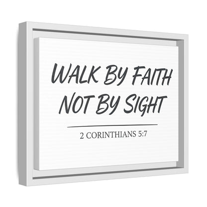 Walk by Faith Verse Matte Canvas, Framed