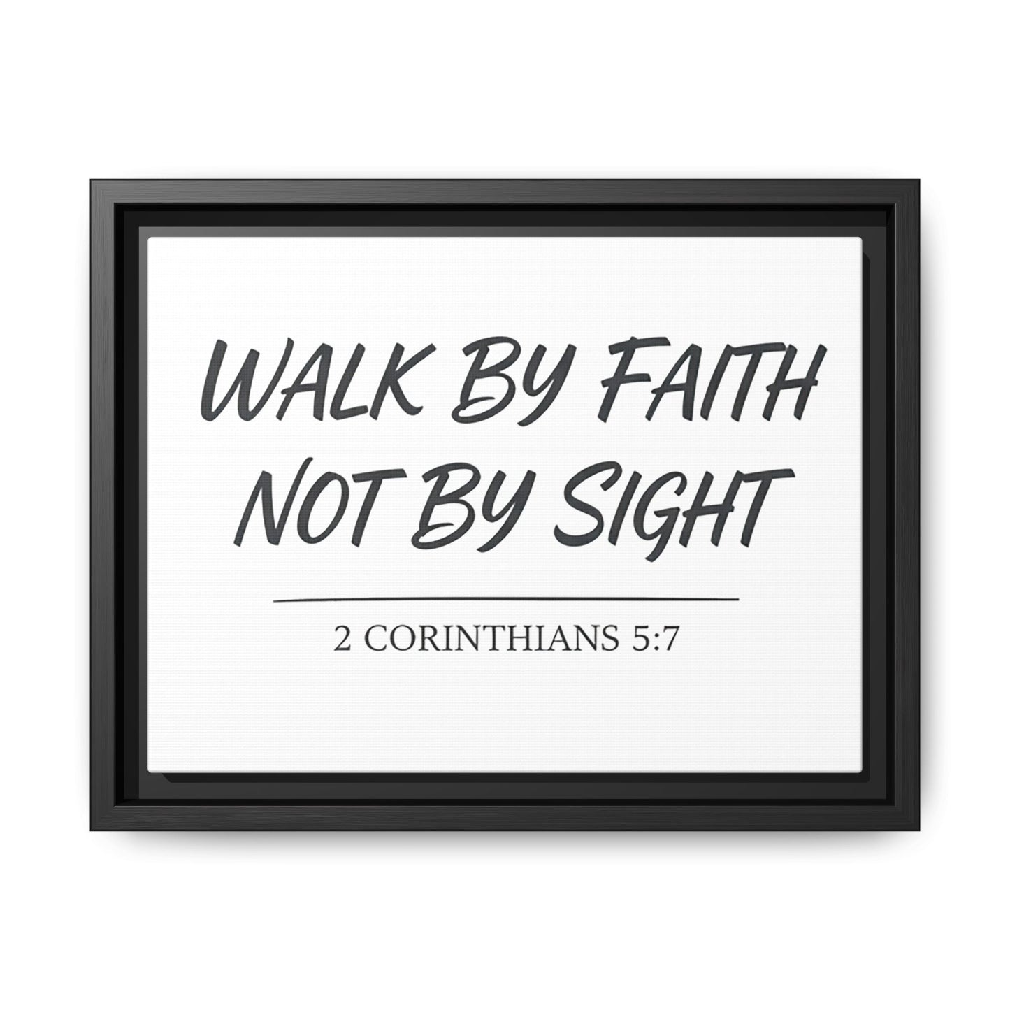 Walk by Faith Verse Matte Canvas, Framed