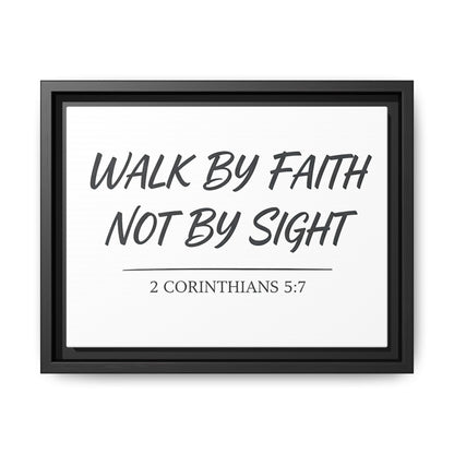Walk by Faith Verse Matte Canvas, Framed