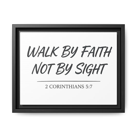 Walk by Faith Verse Matte Canvas, Framed