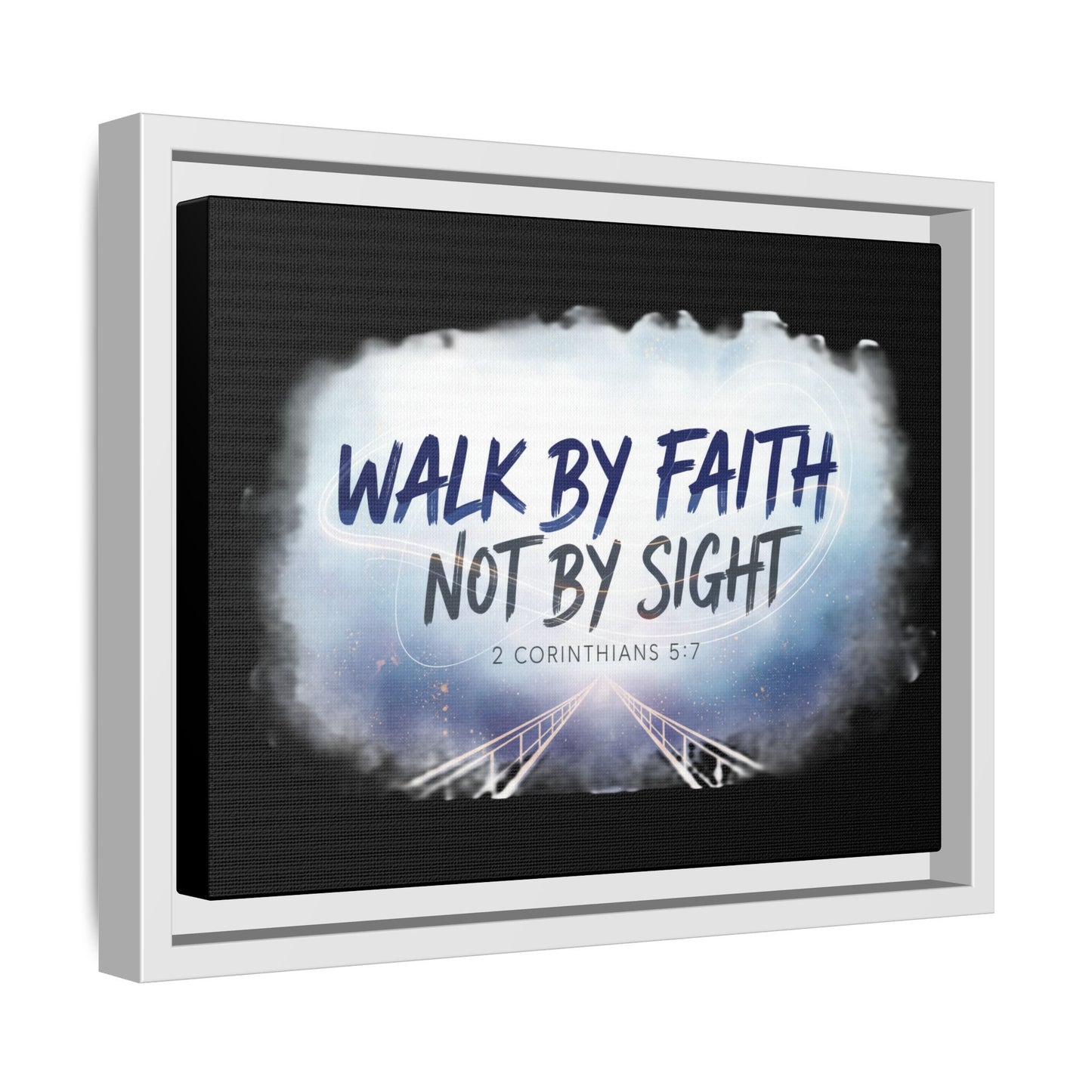 Faith Over Sight Bible Verse Matte Canvas, Framed