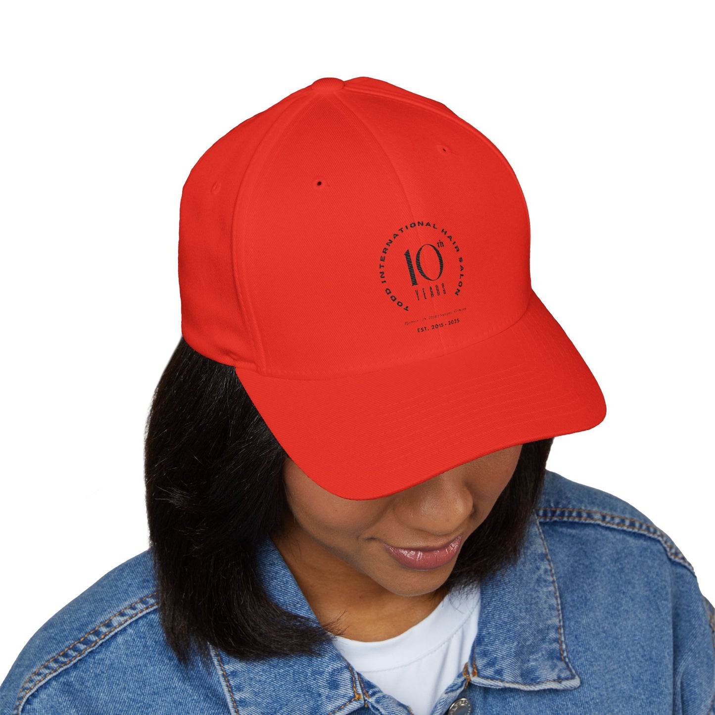 Custom Embroidered Anniversary Cap - Todd International Hair Salon 10th Anniversary