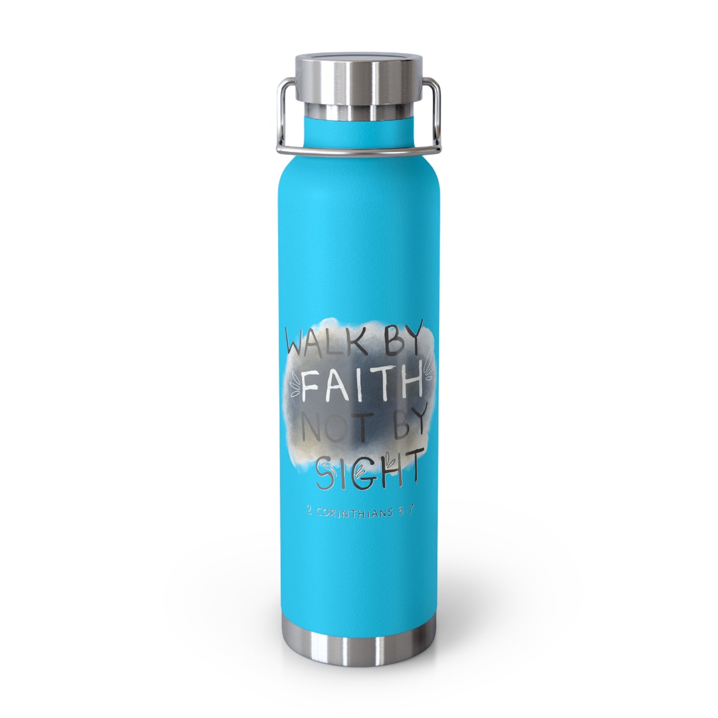 2 Corinthians 5:7 Walk in Faith Copper Vacuum Insulated Bottle, 22oz