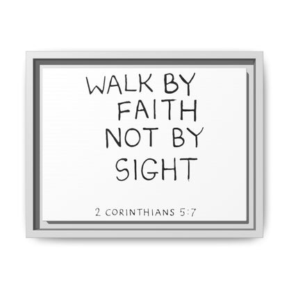 Walk by Faith Scripture Matte Canvas, Framed