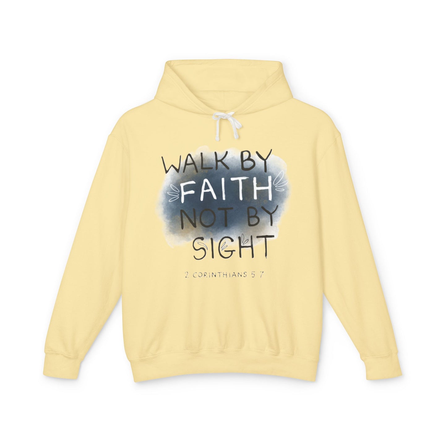 2 Corinthians 5:7 Walk in Faith Unisex Lightweight Hooded Sweatshirt