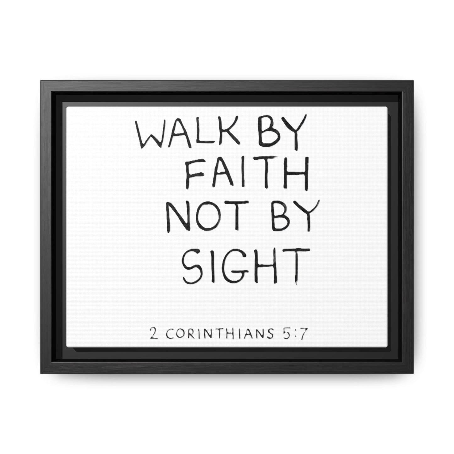 Walk by Faith Scripture Matte Canvas, Framed