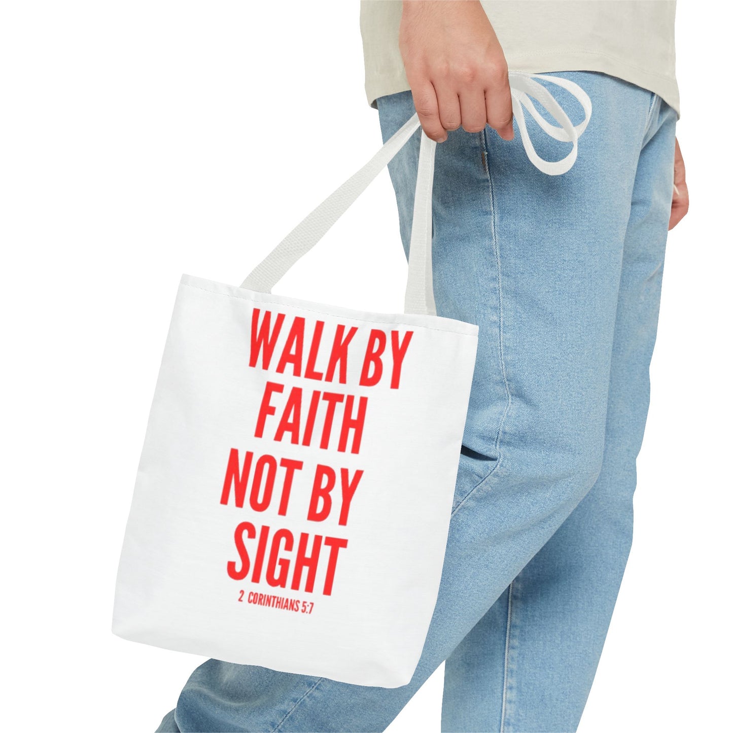 Celebratory Tote Bag - Walk by Faith Not By Sight