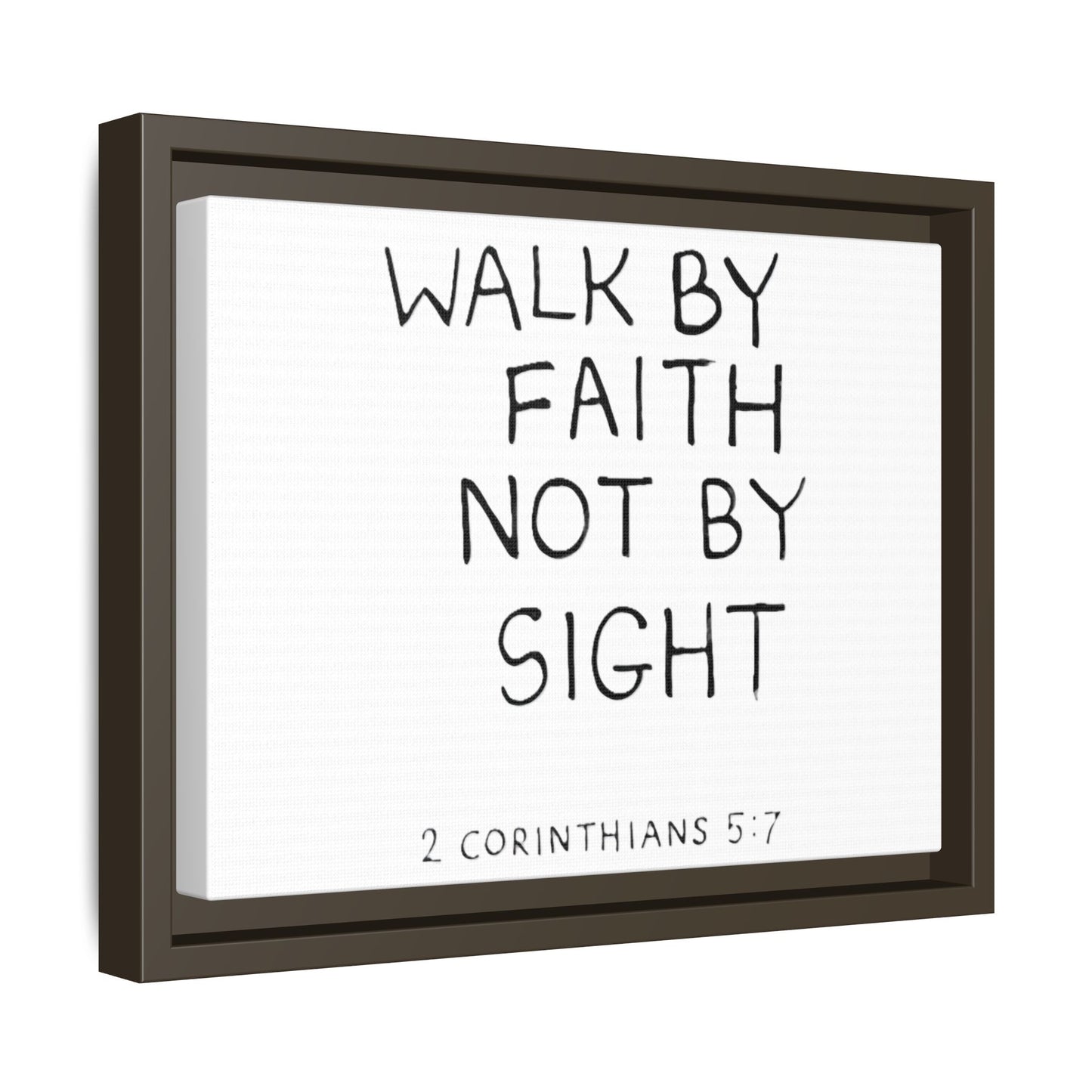 Walk by Faith Scripture Matte Canvas, Framed