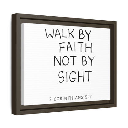Walk by Faith Scripture Matte Canvas, Framed