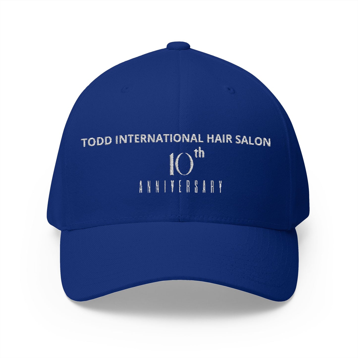 Custom Embroidered Anniversary Cap - Todd International Hair Salon 10th Anniversary