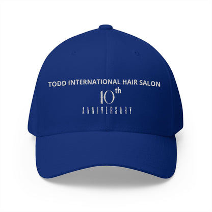 Custom Embroidered Anniversary Cap - Todd International Hair Salon 10th Anniversary