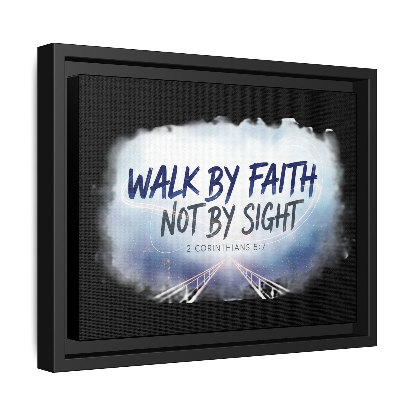 Faith Over Sight Bible Verse Matte Canvas, Framed