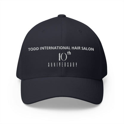 Custom Embroidered Anniversary Cap - Todd International Hair Salon 10th Anniversary