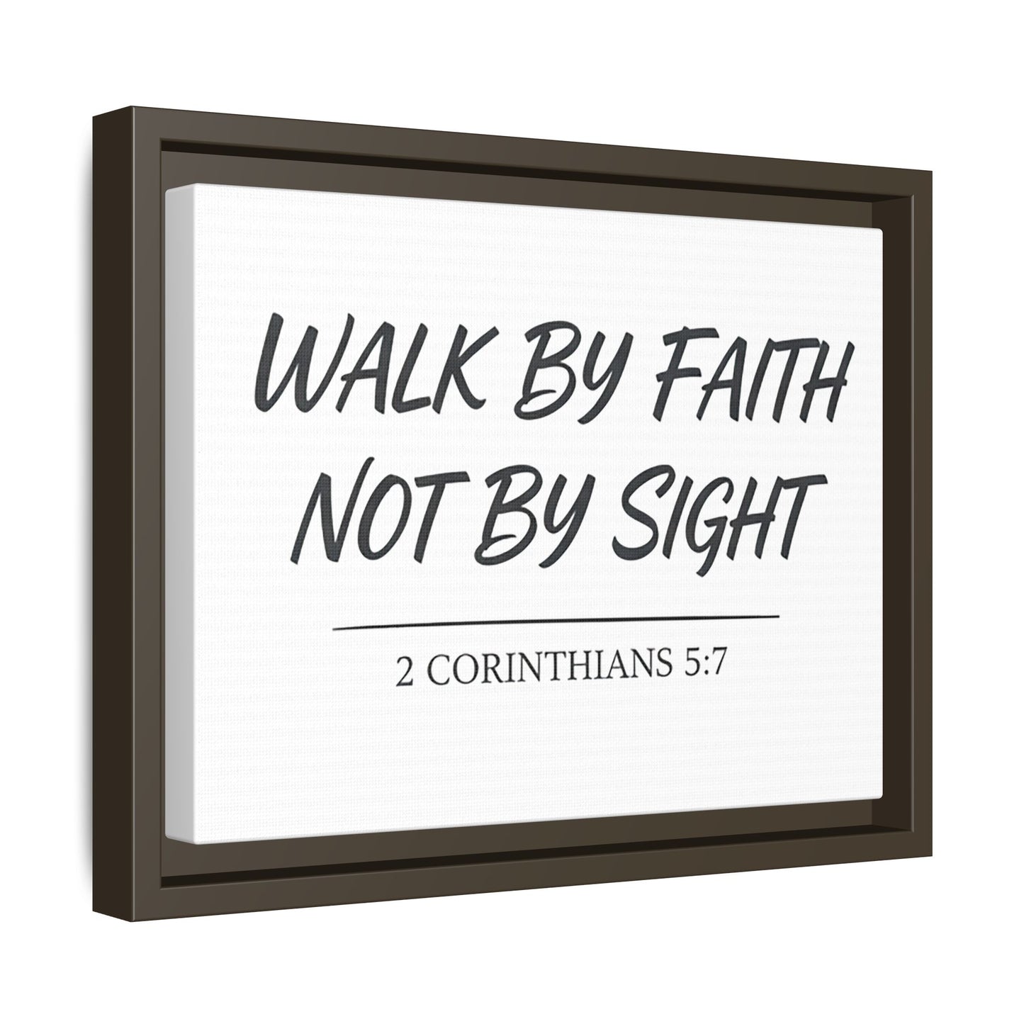 Walk by Faith Verse Matte Canvas, Framed