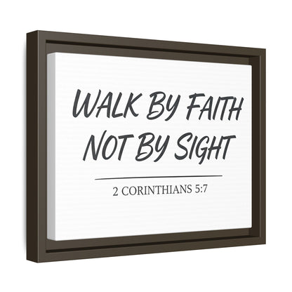 Walk by Faith Verse Matte Canvas, Framed