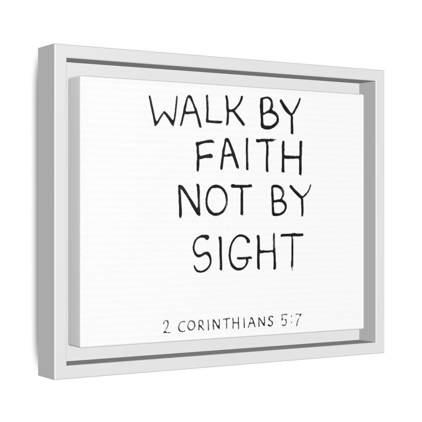 Walk by Faith Scripture Matte Canvas, Framed
