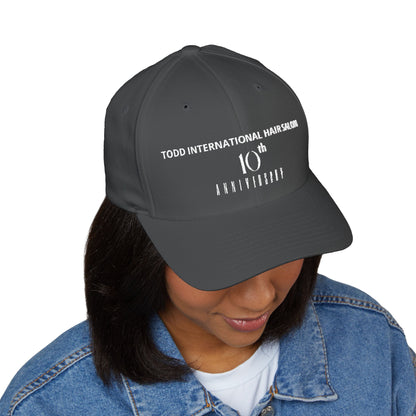 Custom Embroidered Anniversary Cap - Todd International Hair Salon 10th Anniversary