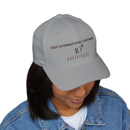 Custom Embroidered Anniversary Cap - Todd International Hair Salon 10th Anniversary