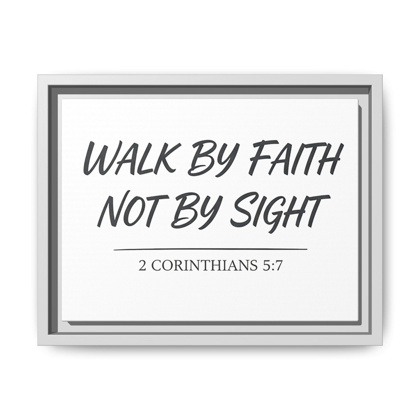 Walk by Faith Verse Matte Canvas, Framed