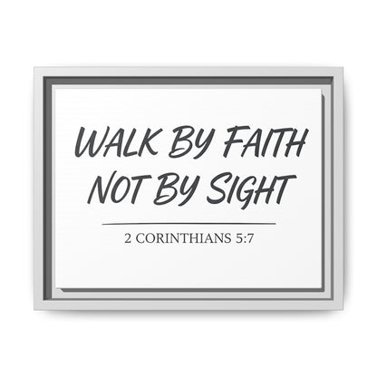 Walk by Faith Verse Matte Canvas, Framed
