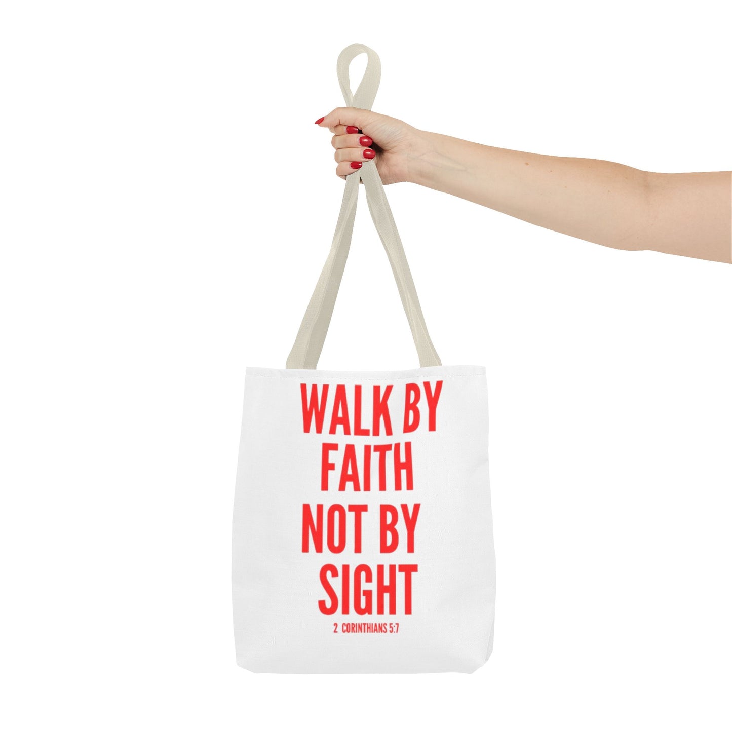Celebratory Tote Bag - Walk by Faith Not By Sight