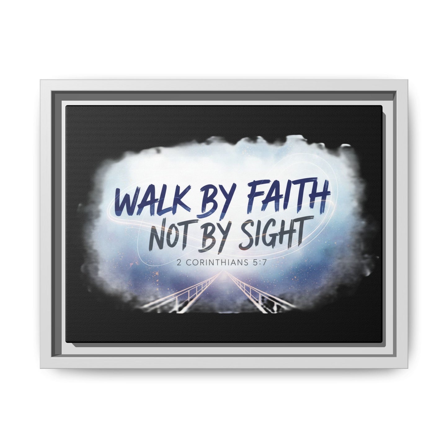 Faith Over Sight Bible Verse Matte Canvas, Framed
