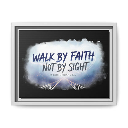 Faith Over Sight Bible Verse Matte Canvas, Framed