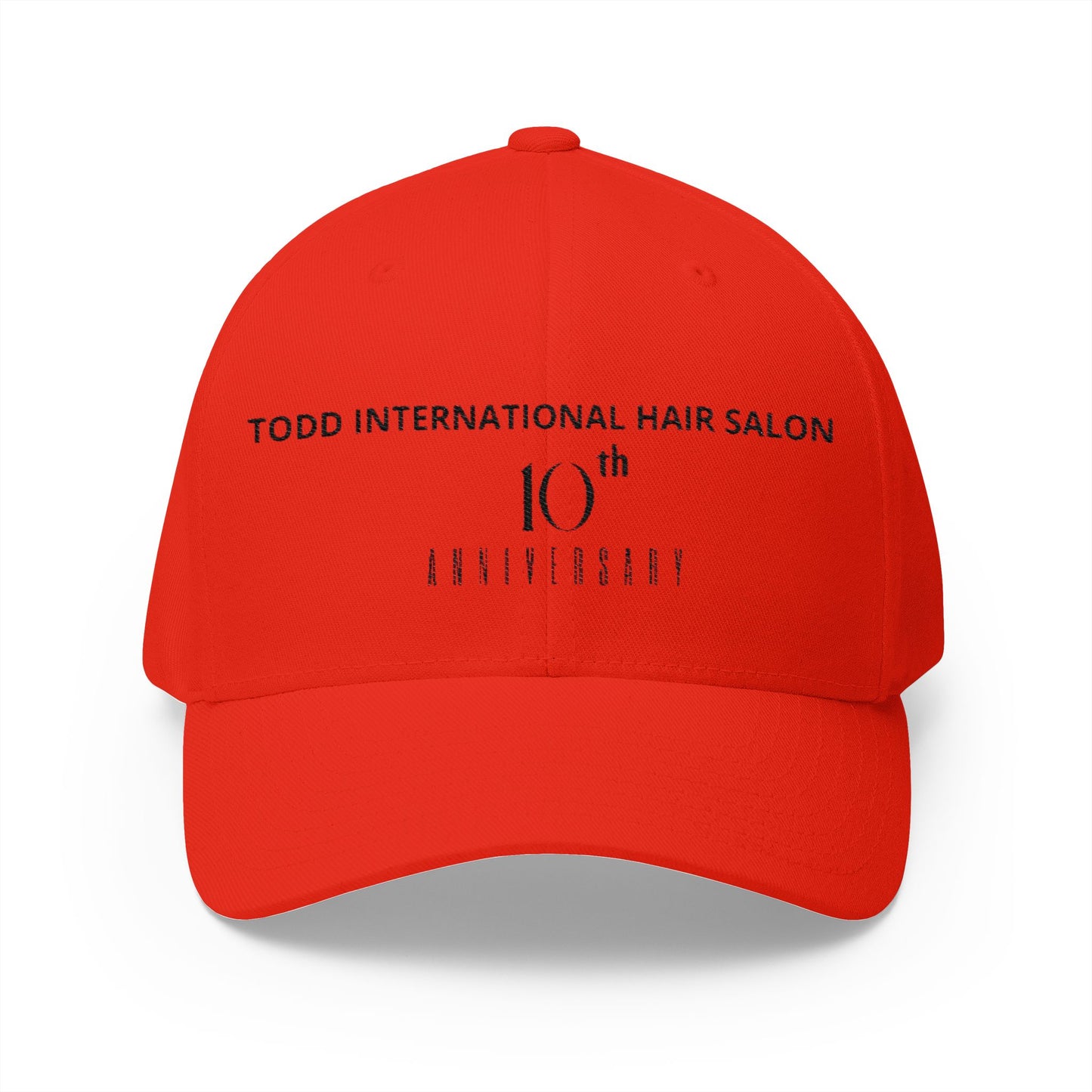 Custom Embroidered Anniversary Cap - Todd International Hair Salon 10th Anniversary