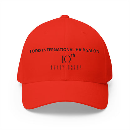 Custom Embroidered Anniversary Cap - Todd International Hair Salon 10th Anniversary