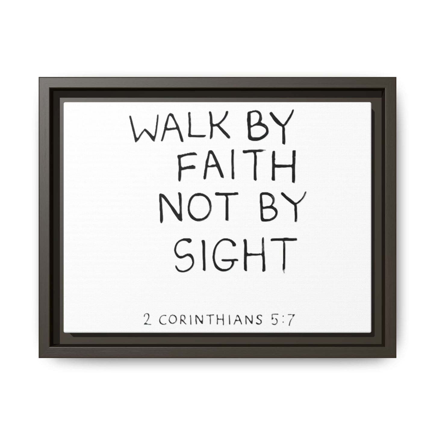 Walk by Faith Scripture Matte Canvas, Framed